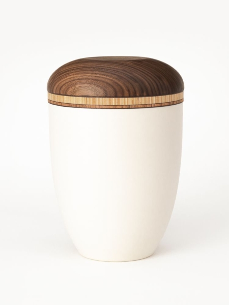 Holz-Naturstoffurne &bdquo;Intarsie 2&ldquo;