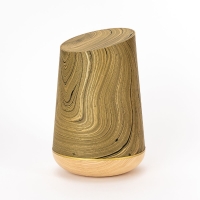Marmor&eacute;-Holzurne 7 &bdquo;Oliv-Gold&ldquo;