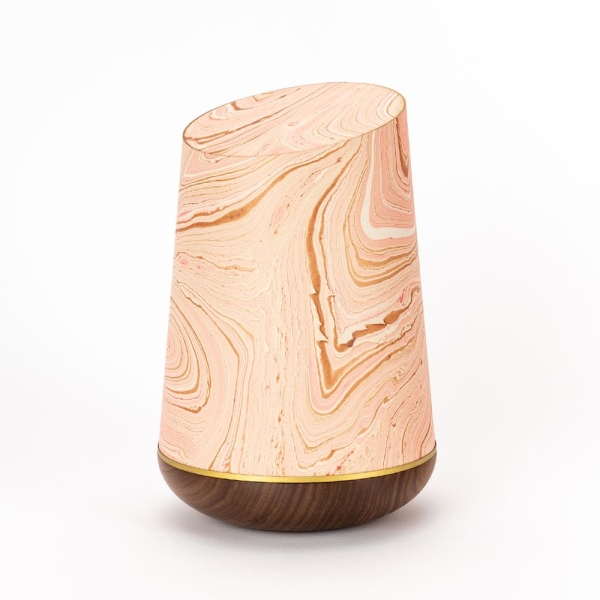 Marmor&eacute;-Holzurne 8 &bdquo;Ros&eacute;-Gold&ldquo;