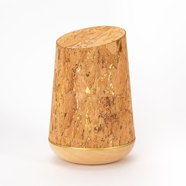 Kork-Holzurne 1 &bdquo;Gold-Braun&ldquo;