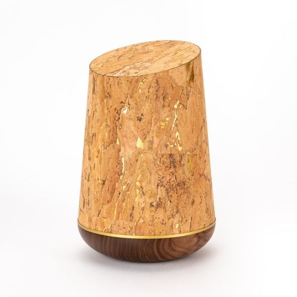 Kork-Holzurne 1 &bdquo;Gold-Braun&ldquo;