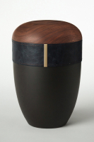 Holz-Lederurne &bdquo;Graphit&ldquo;