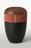 Holz-Lederurne &bdquo;Bordeaux&ldquo;