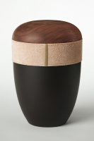Holz-Lederurne &bdquo;Caramel&ldquo;
