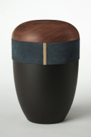 Holz-Lederurne &bdquo;Graphit&ldquo;