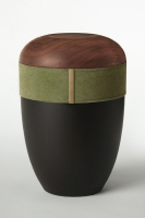 Holz-Lederurne &bdquo;Smaragd&ldquo;