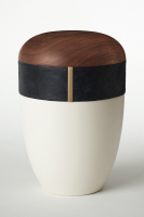 Holz-Lederurne &bdquo;Graphit&ldquo;