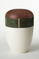 Holz-Lederurne &bdquo;Smaragd&ldquo;