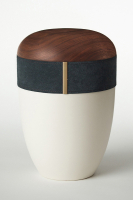Holz-Lederurne &bdquo;Graphit&ldquo;