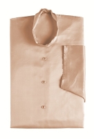 Damenkleid, lachs, Stehkragen, 3 Kn&ouml;pfe