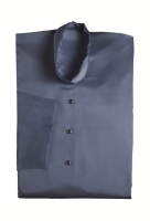 Damenkleid, blau, Stehkragen