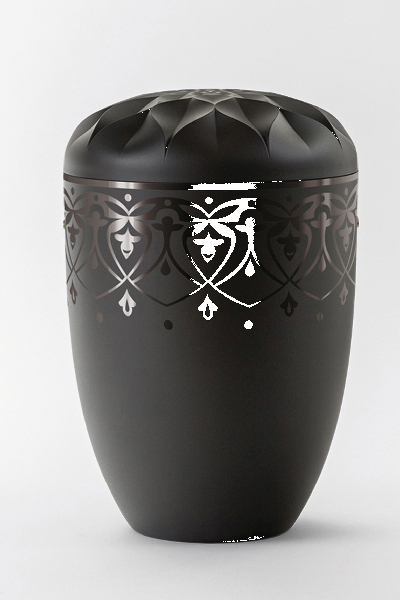 Samosa-Urne anthrazit, Dekor Jugendstil