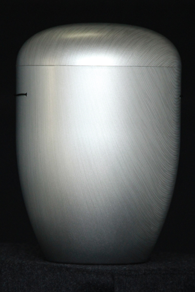 Stahlurne mit Dekor, Nickel