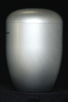 Stahlurne mit Dekor, Nickel