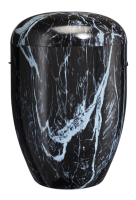 Naturstoffurne mit Marmoroptik Cararra schwarz