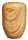 Naturstoffurne mit Dekor, Nussbaum