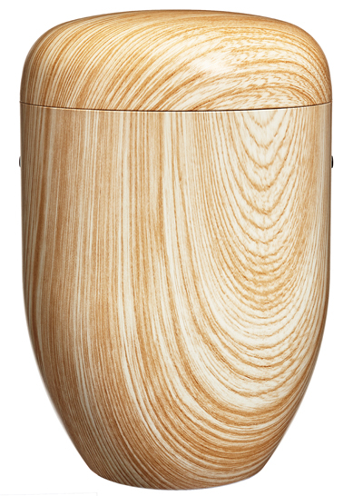 Naturstoffurne mit Dekor, Pinie