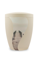 Naturstoffurne glint-seashell lackiert