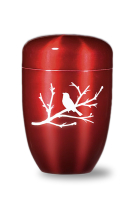 Stahlurne Weinrot/Weiss, Designer Airbrusch -...