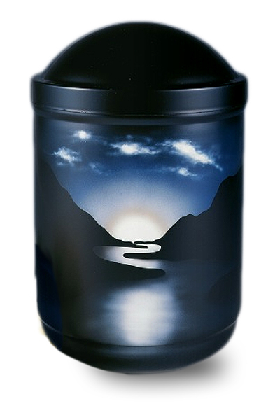 Stahlurne Urnenunikat &bdquo;Fjordlandschaft&ldquo;  (K=564)