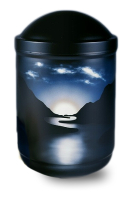 Stahlurne Urnenunikat &bdquo;Fjordlandschaft&ldquo;  (K=564)
