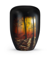 Naturstoffurne Airbrush-Motiv "Herbstwald im