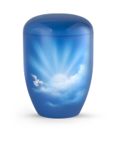 Naturstoffurne Airbrush-Motiv "Wolkenhimmel"