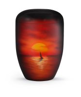 Naturstoffurne Airbrush-Motiv "Boot in der