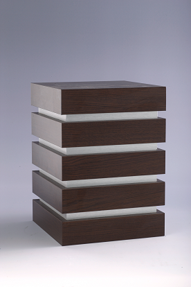 Holzurne Padova, Oberfl&auml;che "Wenge"