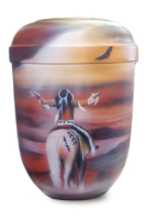 Naturstoffurne + Airbrush INDIANER