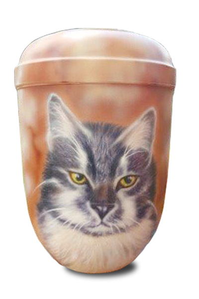 Naturstoffurne + Airbrush KATZE