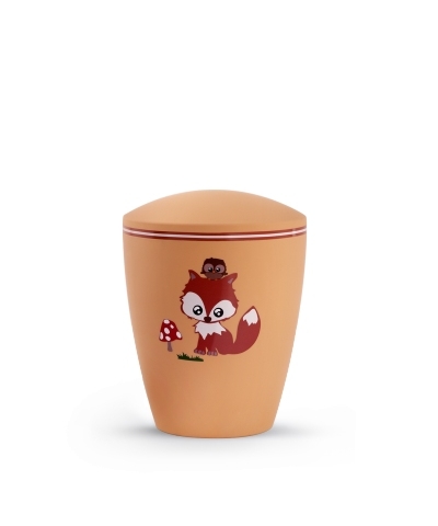 Kinder-Naturstoffurne orange
