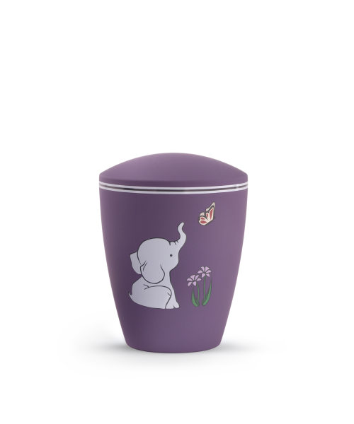 Kinder-Naturstoffurne lila