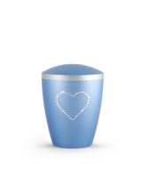 Kinder-Naturstoffurne Eisblau, Swarovski-Kristalle
