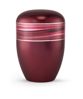 Naturstoffurne Edition Wave perlmutt weinrot,