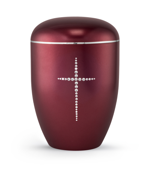 Naturstoffurne Edition Crystal  Kreuzmotiv