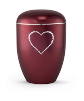 Naturstoffurne Edition Crystal  Herzmotiv aus