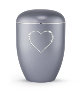 Naturstoffurne Edition Crystal  Herzmotiv aus