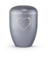 Naturstoffurne Edition Crystal  Herzmotiv aus