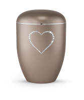 Naturstoffurne Edition Crystal  Herzmotiv aus
