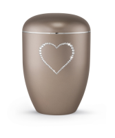 Naturstoffurne Edition Crystal  Herzmotiv aus