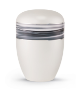 Naturstoffurne Edition Wave perlmutt wei&szlig;,