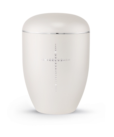 Naturstoffurne Edition Crystal  Kreuzmotiv
