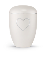 Naturstoffurne Edition Crystal  Herzmotiv aus