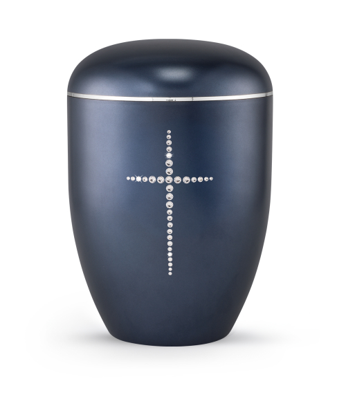 Naturstoffurne Edition Crystal  Kreuzmotiv