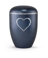 Naturstoffurne Edition Crystal  Herzmotiv aus
