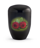 Naturstoffurne Red Rose, Design Rosen, Klavierlack