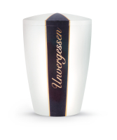 Naturstoffurne White Satin, perlmutt,