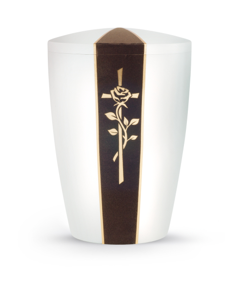 Naturstoffurne White Satin, perlmutt,