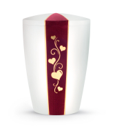 Naturstoffurne White Satin, perlmutt,